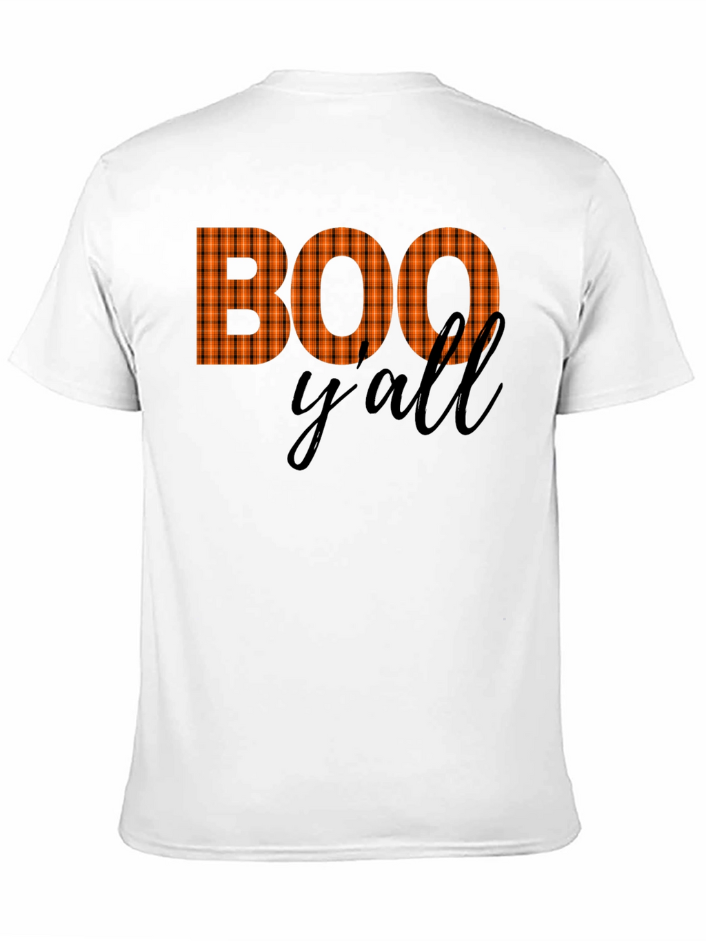 Boo Yall Halloween Plaid Graphic Tee