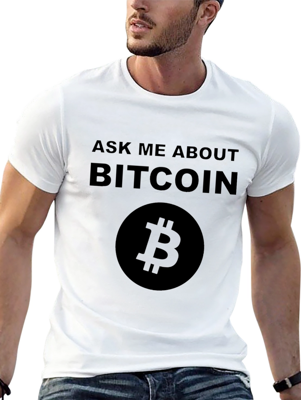 Ask Me About Bitcoin Black T-Shirt