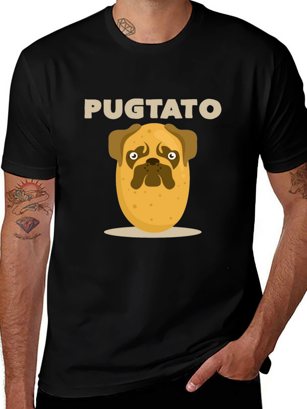 Pugtato Funny Graphic Tee