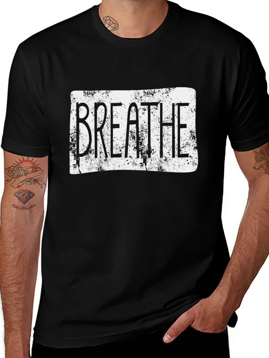 Breathe Graphic T-Shirt - Black