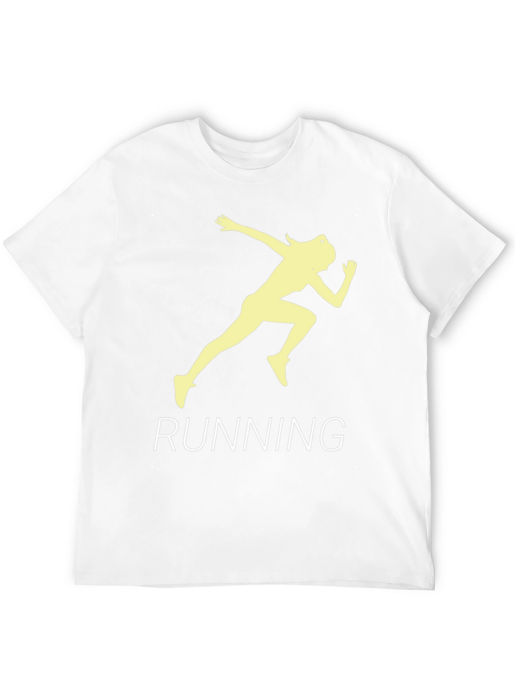 Running Woman Graphic Tee - Black Cotton T-Shirt