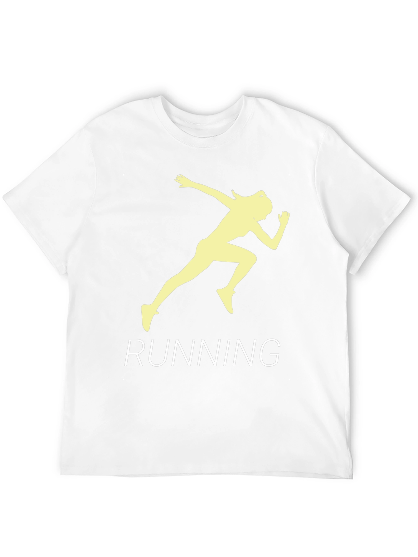 Running Woman Graphic Tee - Black Cotton T-Shirt