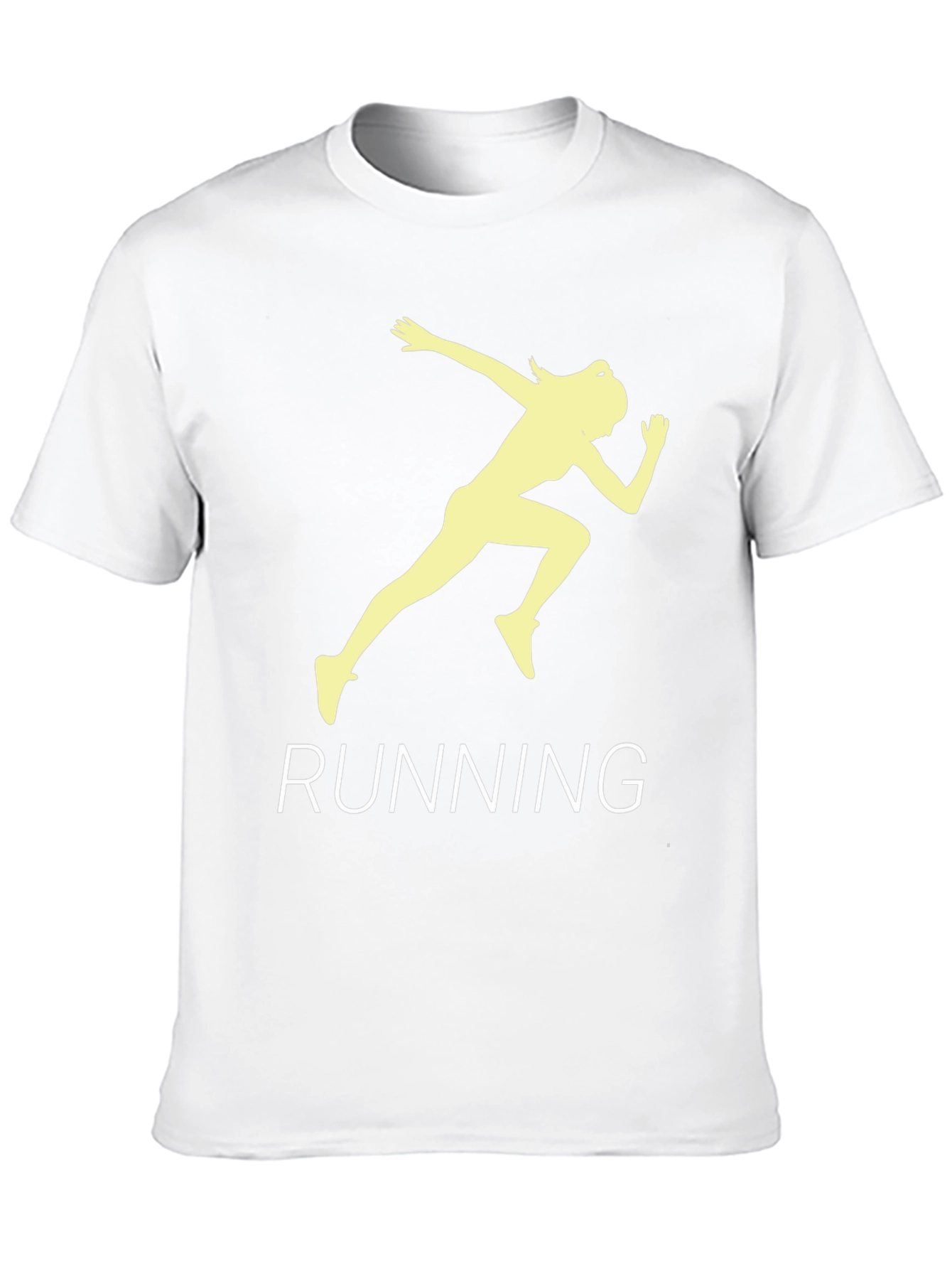 Running Woman Graphic Tee - Black Cotton T-Shirt