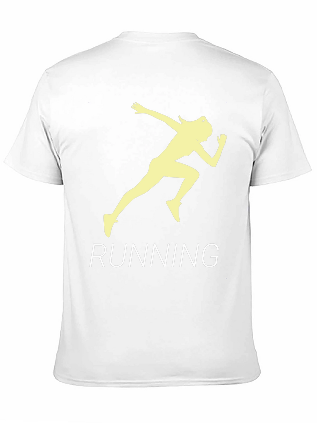 Running Woman Graphic Tee - Black Cotton T-Shirt
