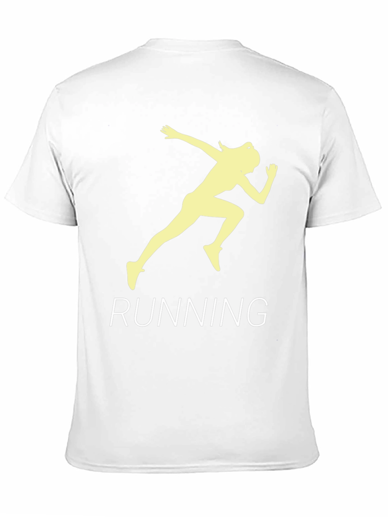 Running Woman Graphic Tee - Black Cotton T-Shirt