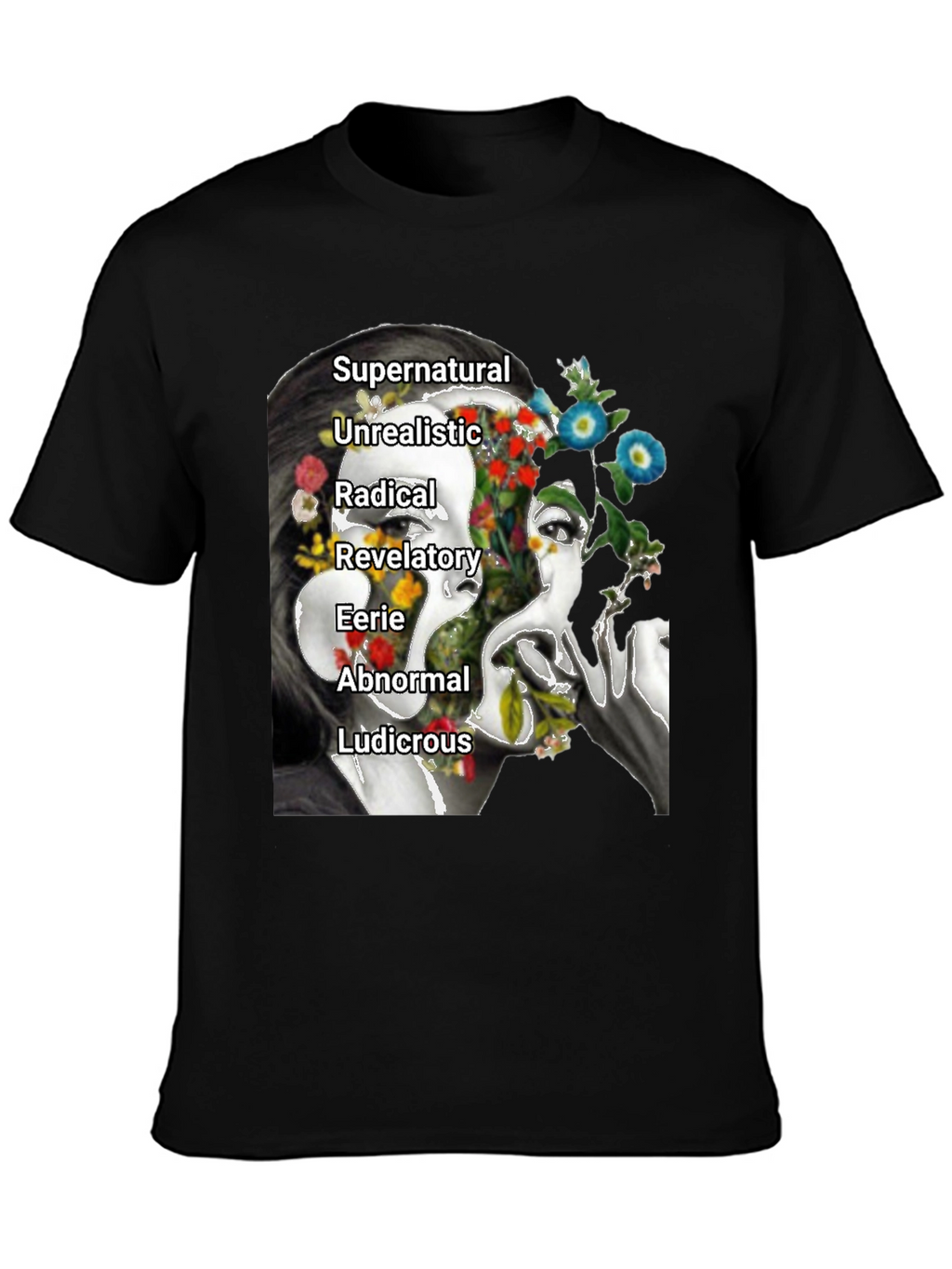 Surreal Floral Face Graphic Tee