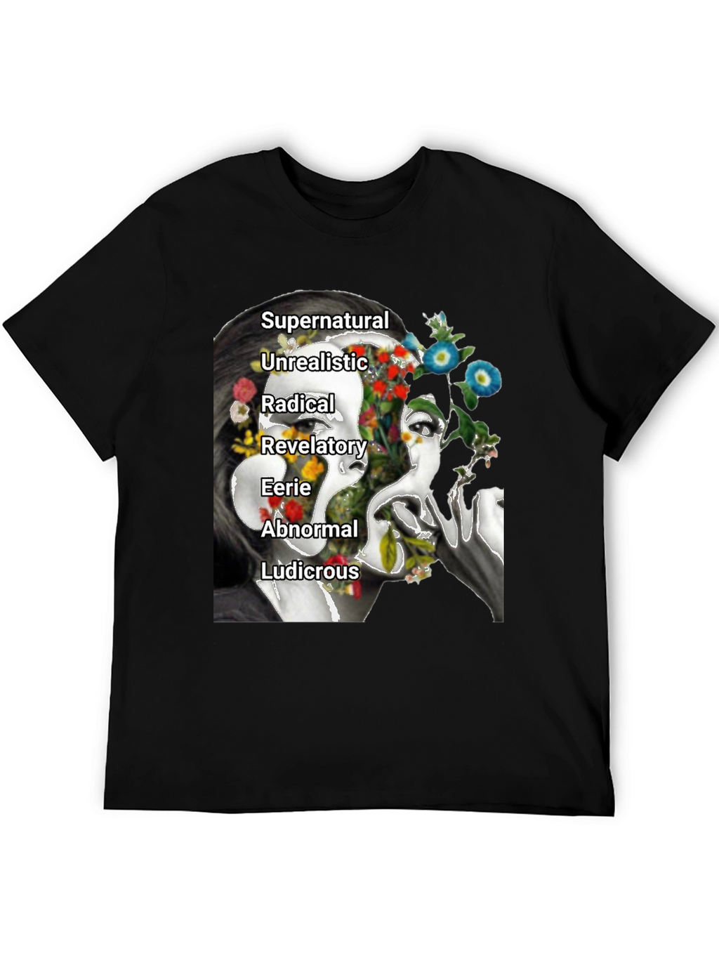 Surreal Floral Face Graphic Tee