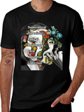 Surreal Floral Face Graphic Tee