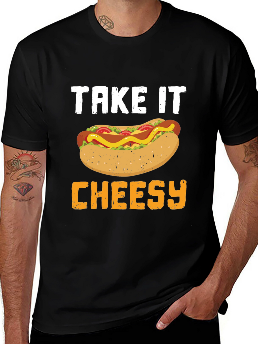 Take It Cheesy Hot Dog T-Shirt