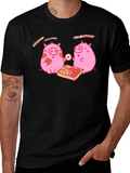 Donut Worry Im Happy Pig Graphic Tee