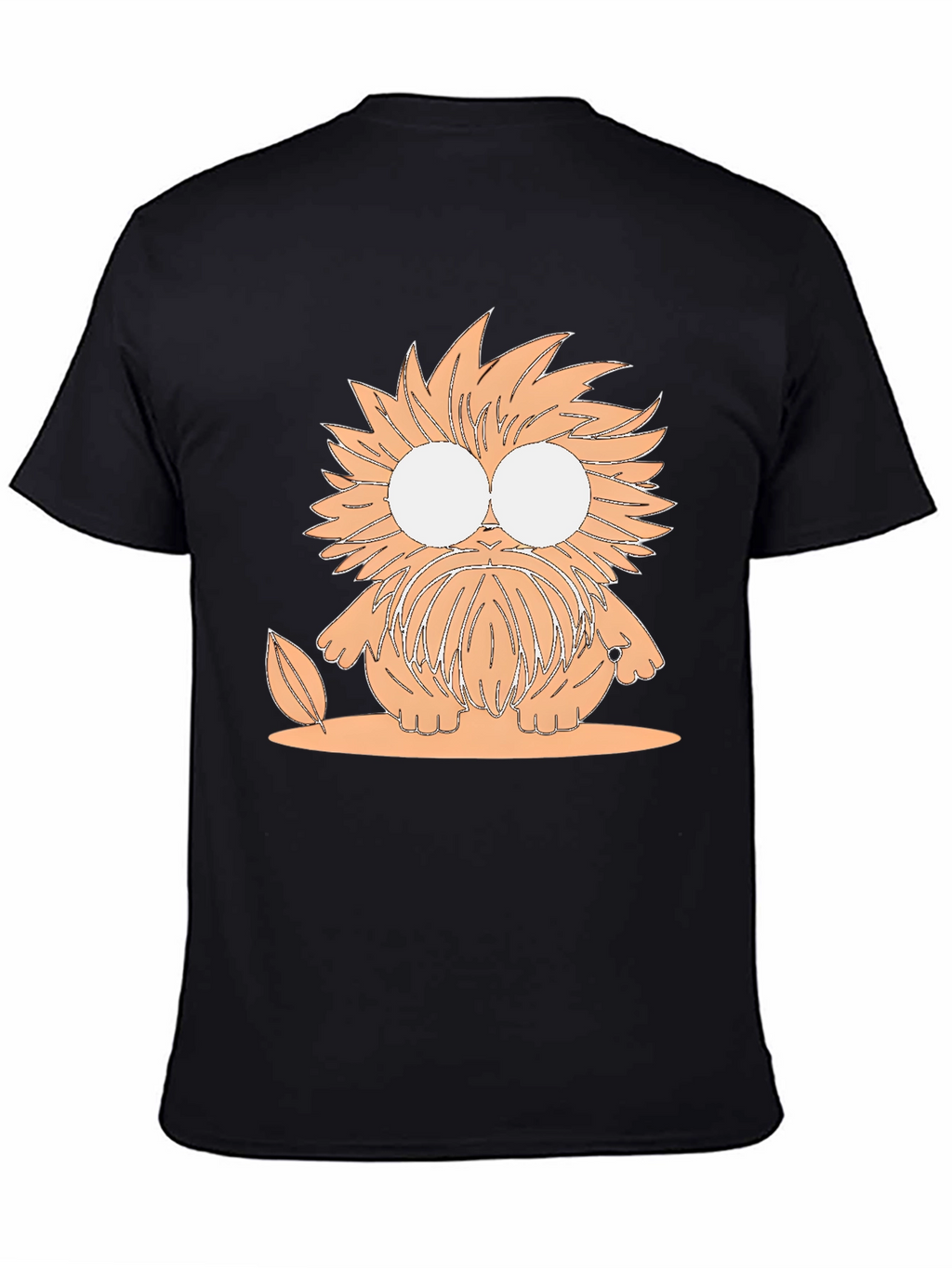 Cartoon Monster Graphic Tee - Unisex Black T-Shirt