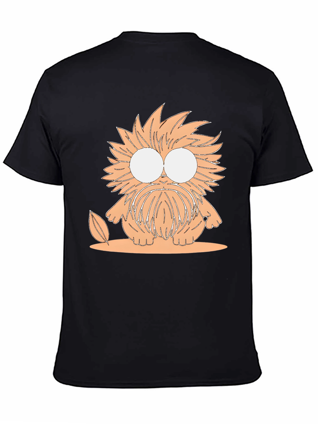 Cartoon Monster Graphic Tee - Unisex Black T-Shirt