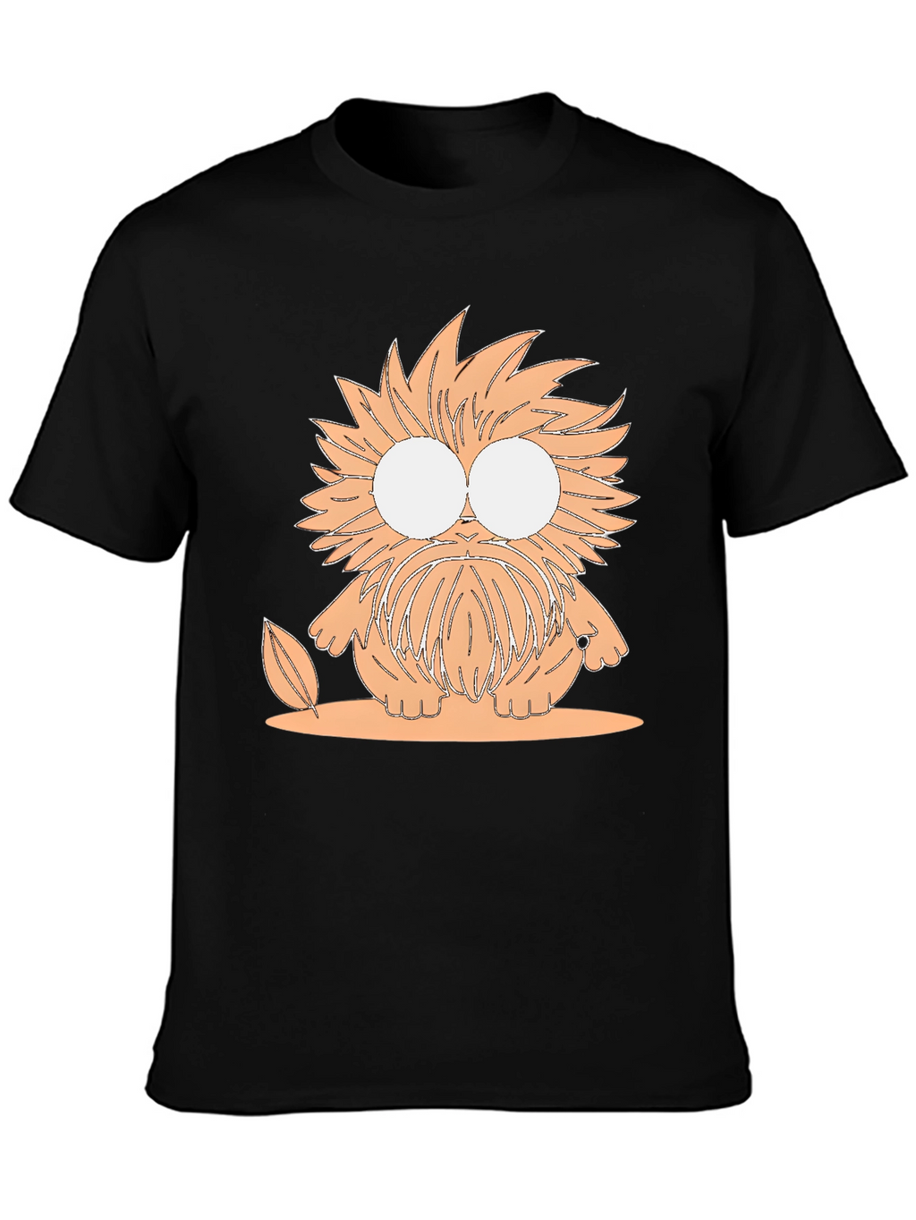 Cartoon Monster Graphic Tee - Unisex Black T-Shirt