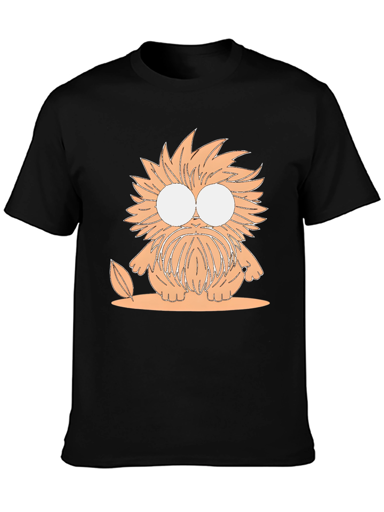 Cartoon Monster Graphic Tee - Unisex Black T-Shirt