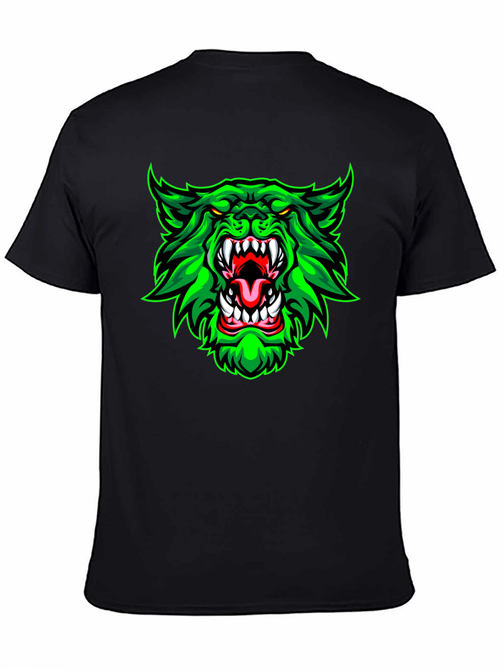 Green Werewolf Graphic Print T-Shirt