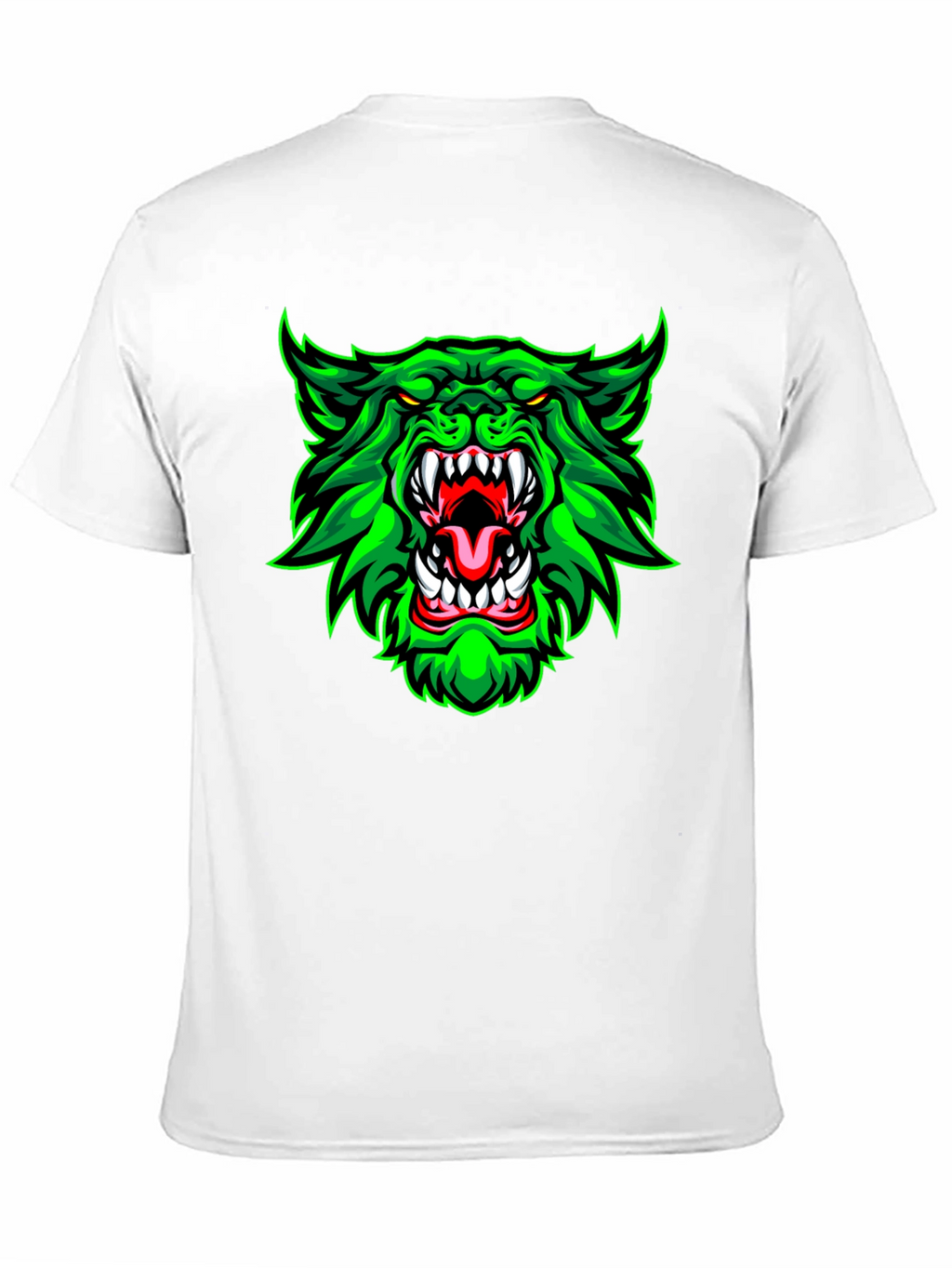 Green Werewolf Graphic Print T-Shirt