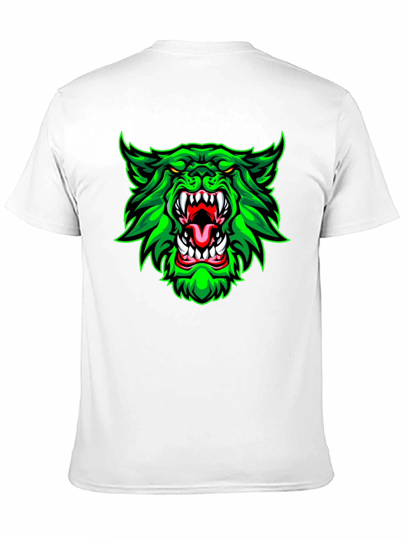 Green Werewolf Graphic Print T-Shirt