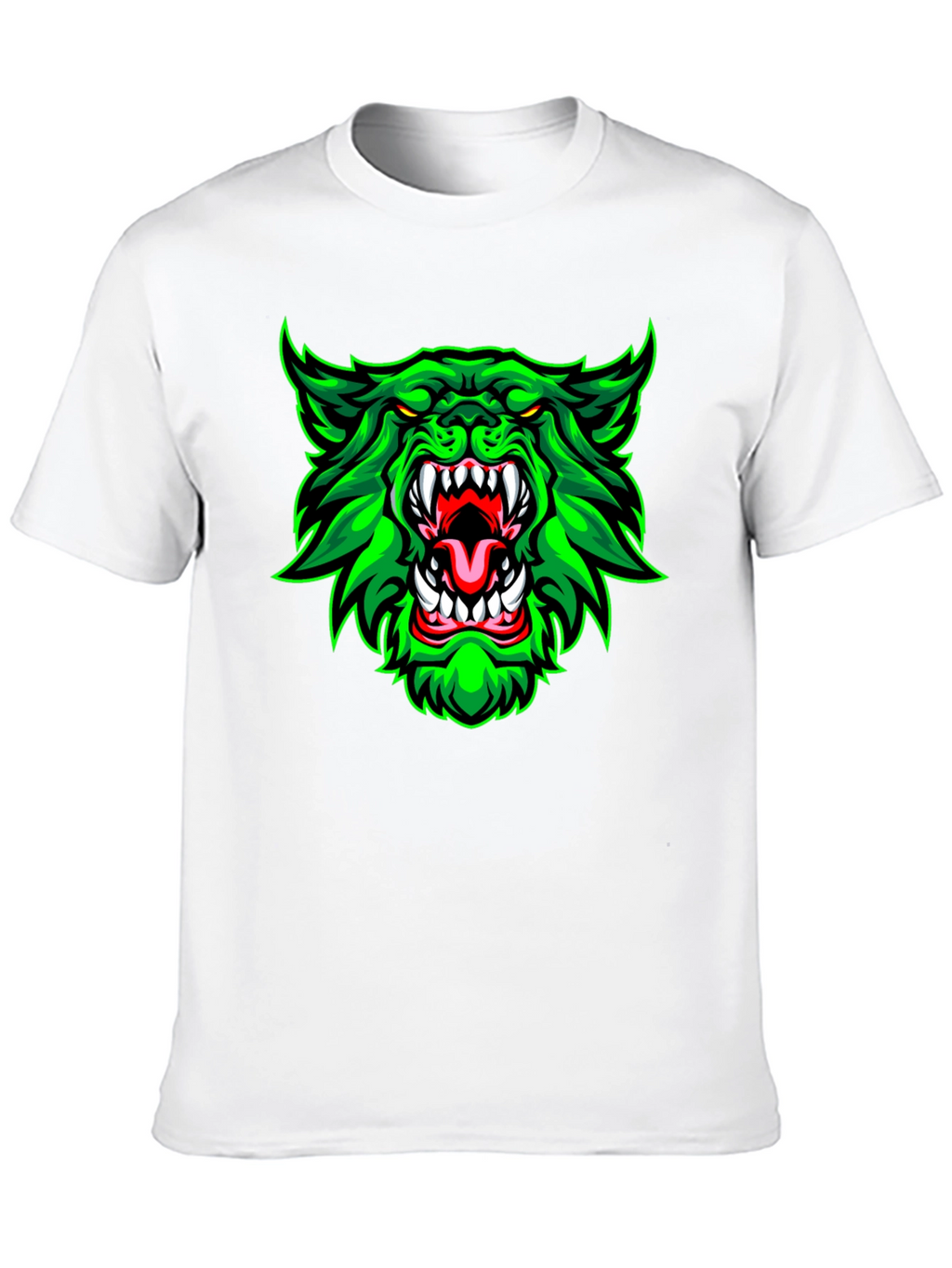 Green Werewolf Graphic Print T-Shirt