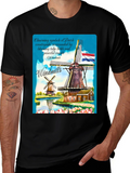 Netherlands Windmill Graphic T-Shirt