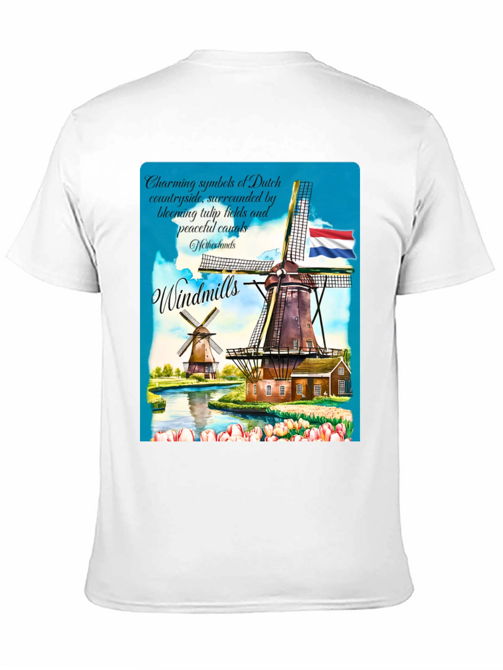 Netherlands Windmill Graphic T-Shirt