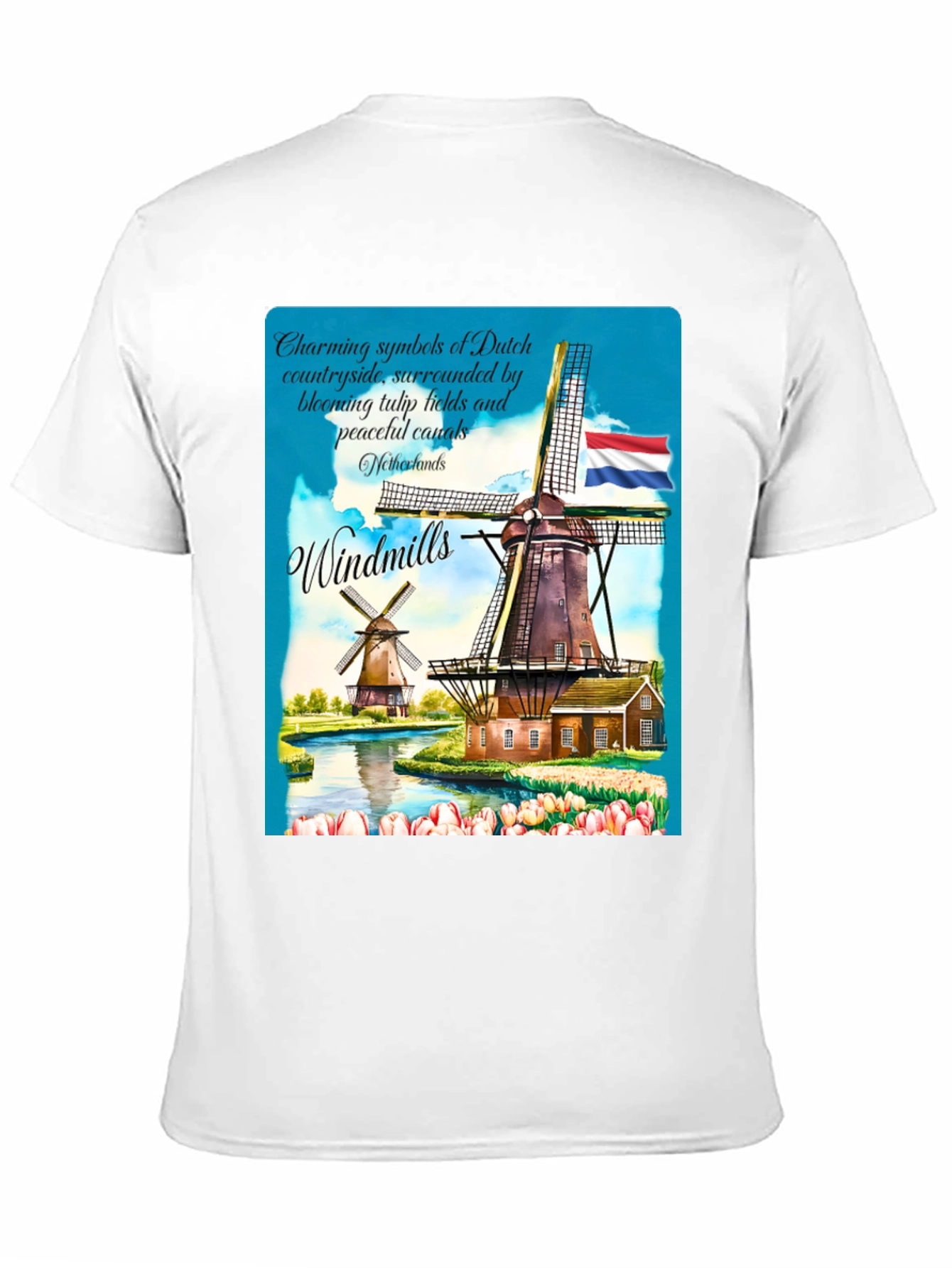 Netherlands Windmill Graphic T-Shirt