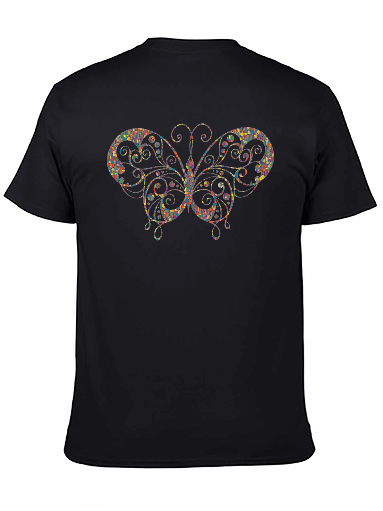 Butterfly Mosaic Graphic Print Mens Tee