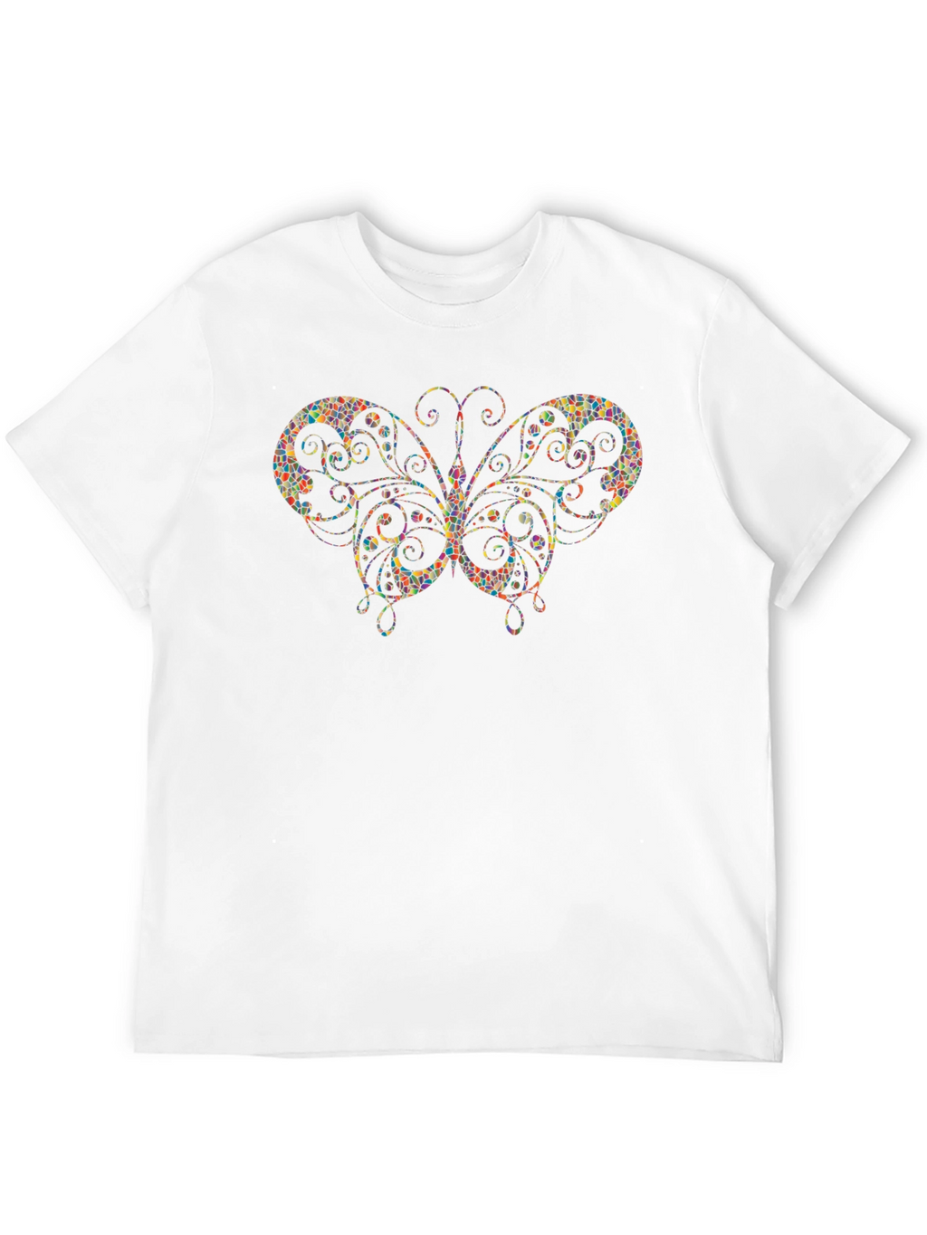 Butterfly Mosaic Graphic Print Mens Tee