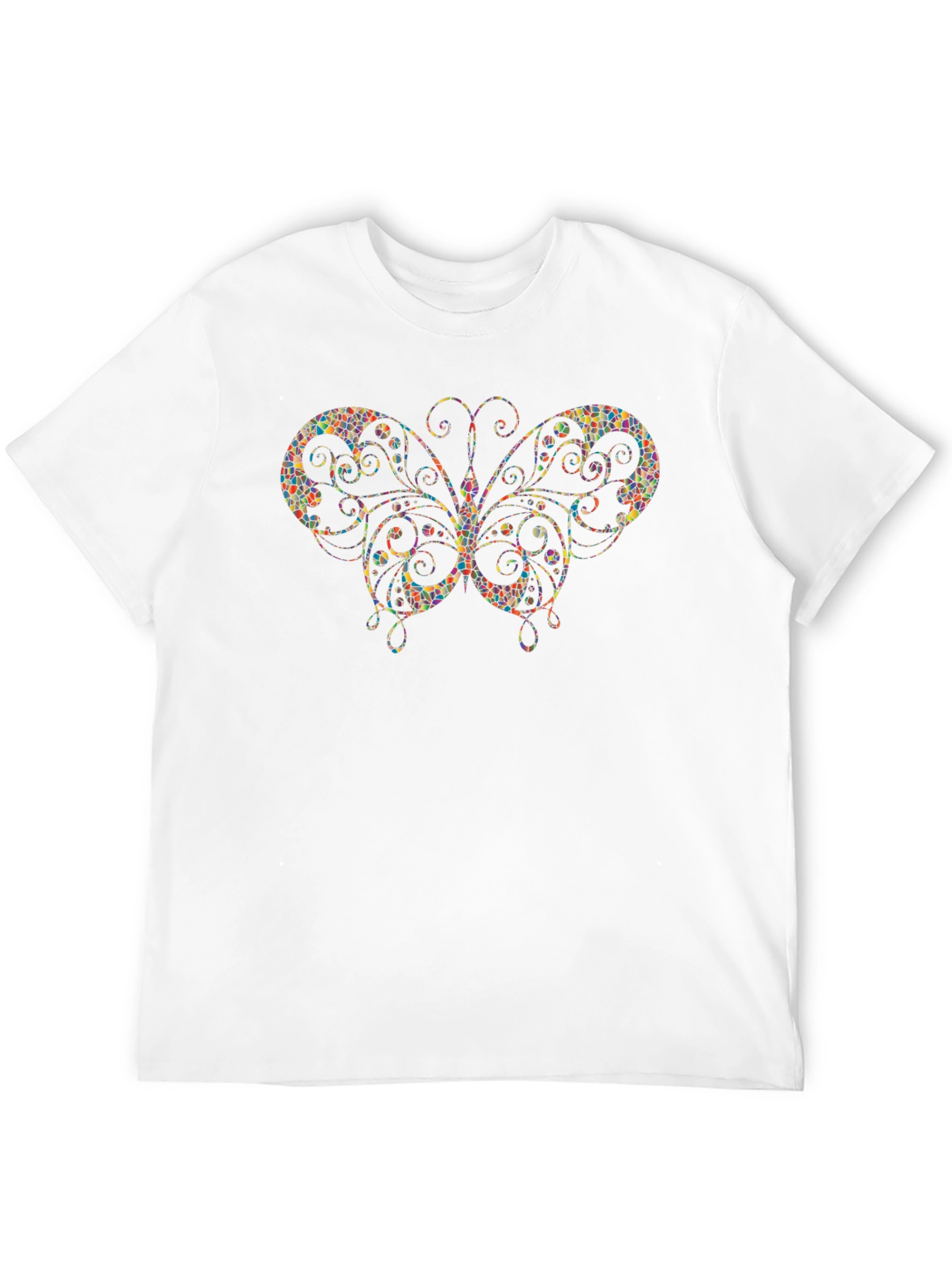 Butterfly Mosaic Graphic Print Mens Tee