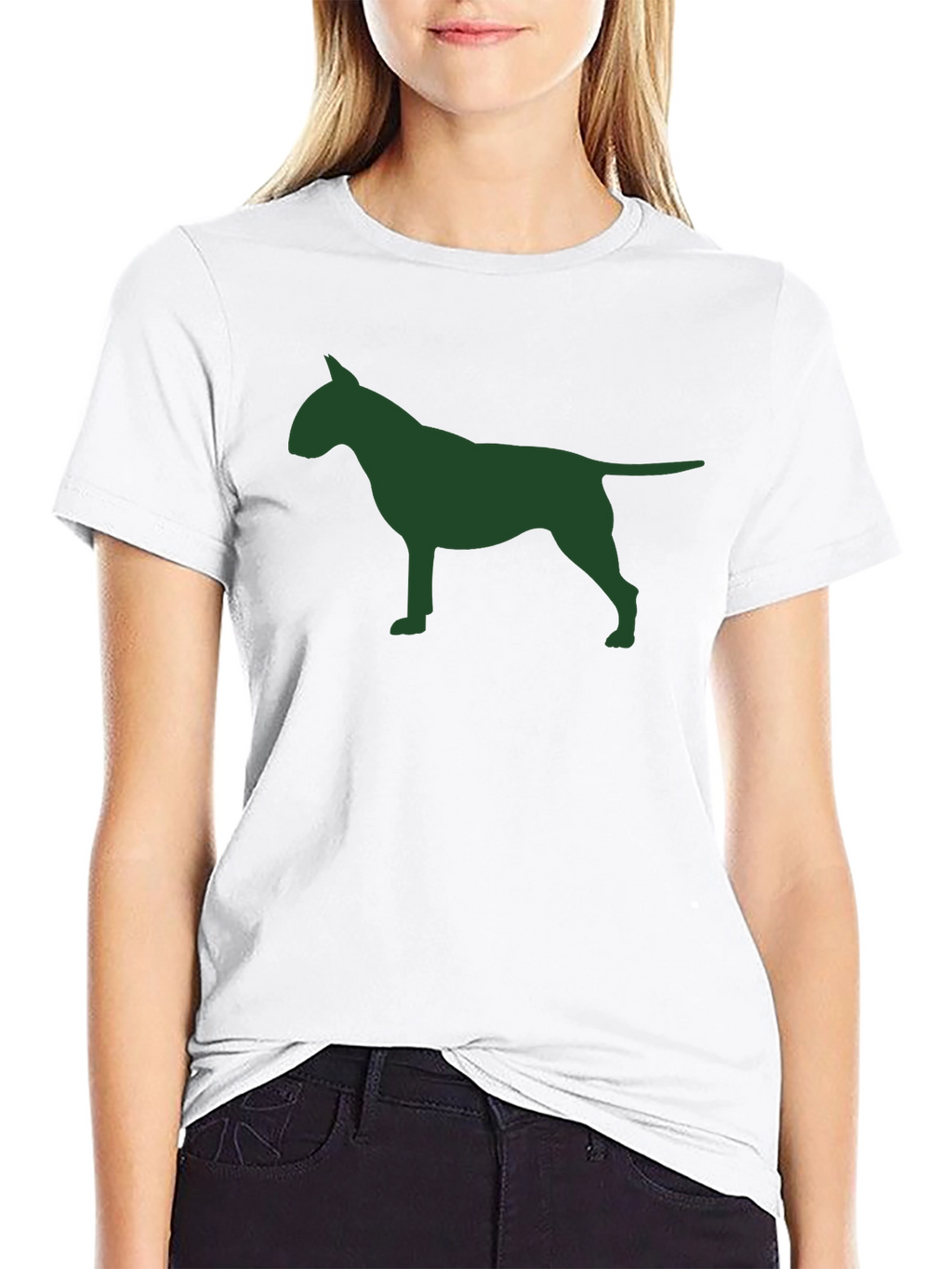 Bull Terrier Silhouette Black T-Shirt