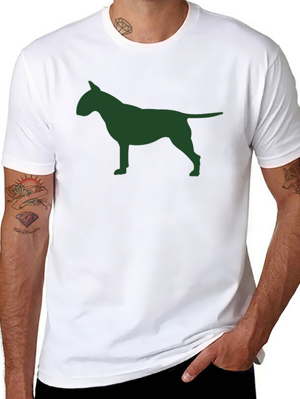 Bull Terrier Silhouette Black T-Shirt