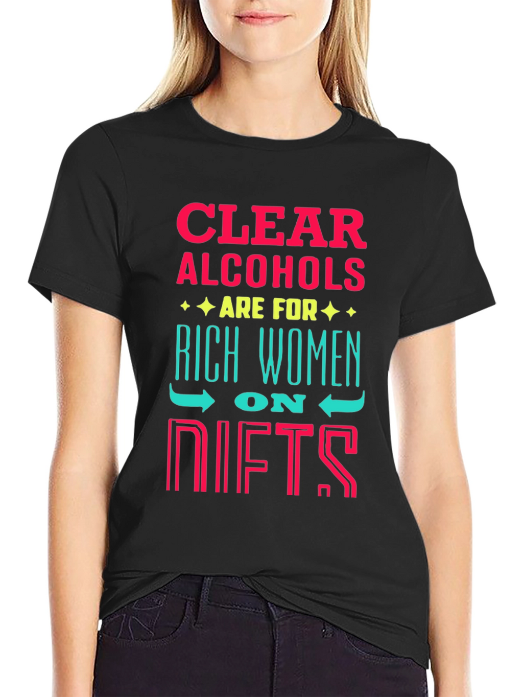 Clear Alcohol Rich Women T-Shirt