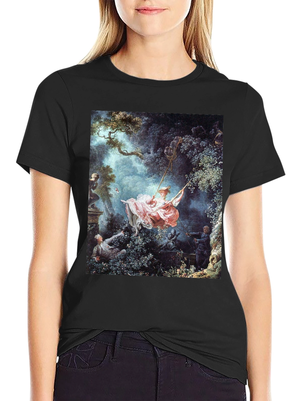Artistic Swing Painting Tee - Unique Graphic T-Shirt
