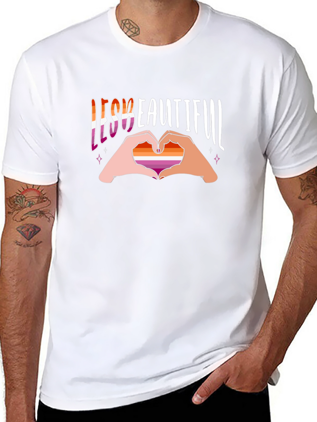 Lesbian Pride T-Shirt - Lesbeautiful Design