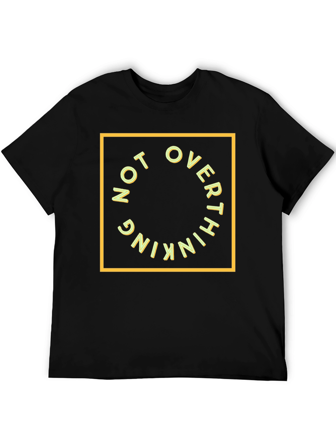 Not Overthinking Graphic Tee - Black