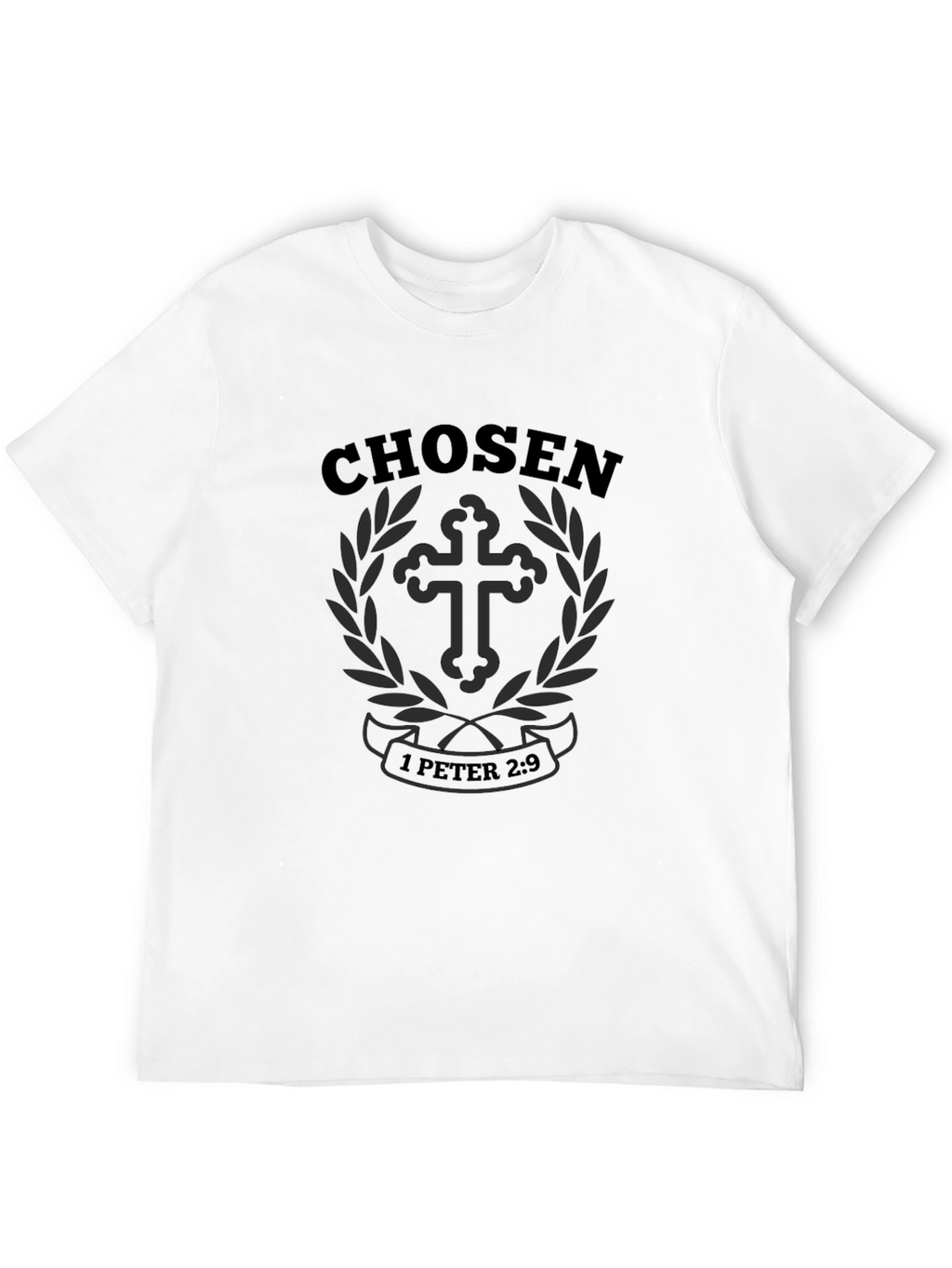 Chosen 1 Peter 2:9 Black T-Shirt - Christian Apparel