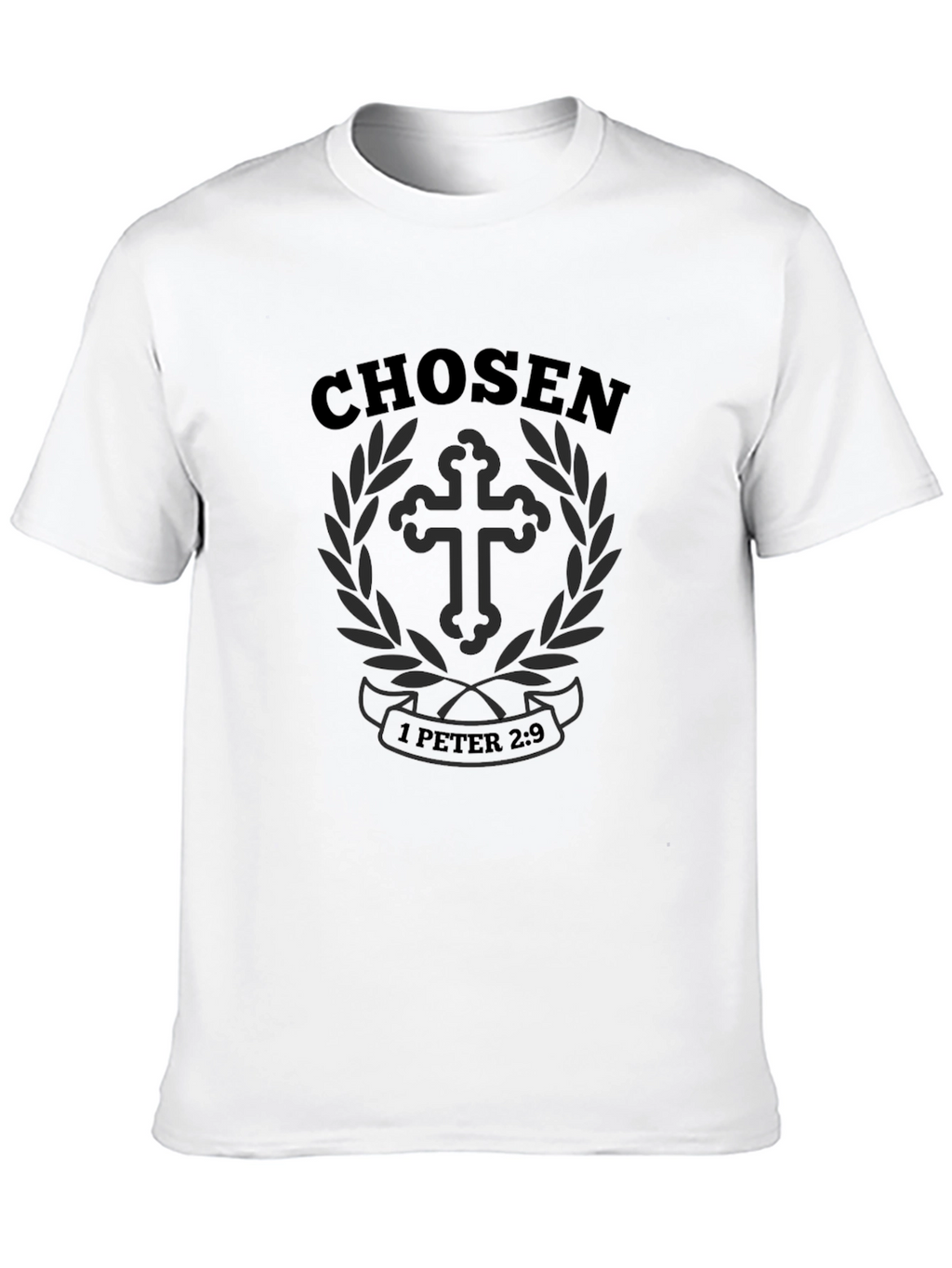 Chosen 1 Peter 2:9 Black T-Shirt - Christian Apparel