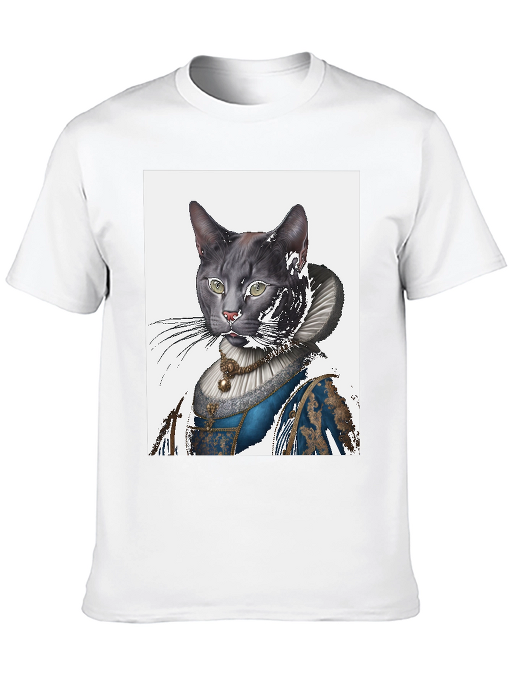 Cat Renaissance Portrait T-Shirt - Unique Graphic Tee