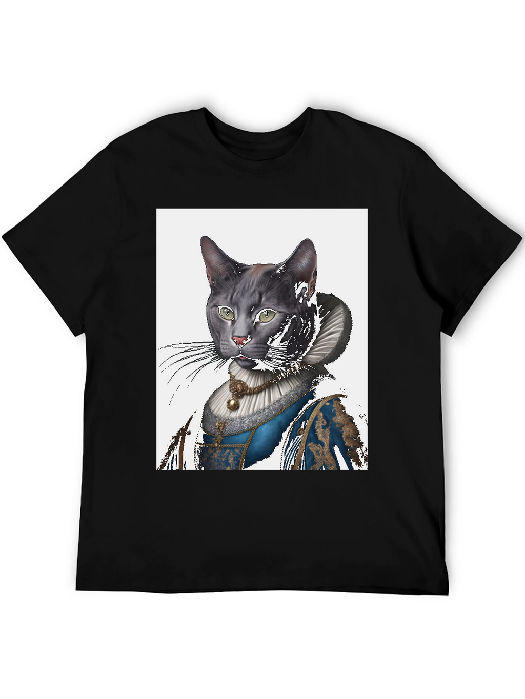 Cat Renaissance Portrait T-Shirt - Unique Graphic Tee