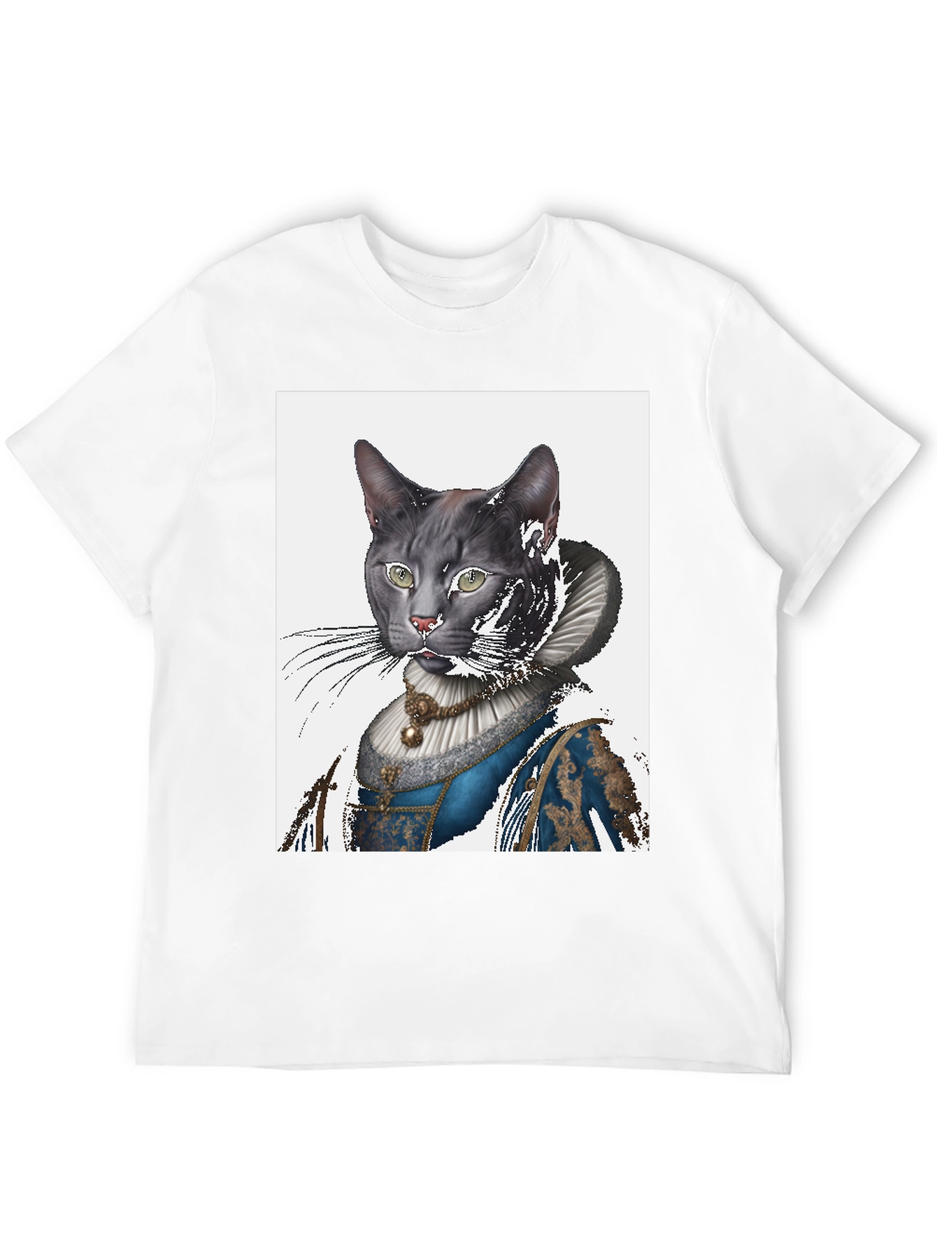 Cat Renaissance Portrait T-Shirt - Unique Graphic Tee
