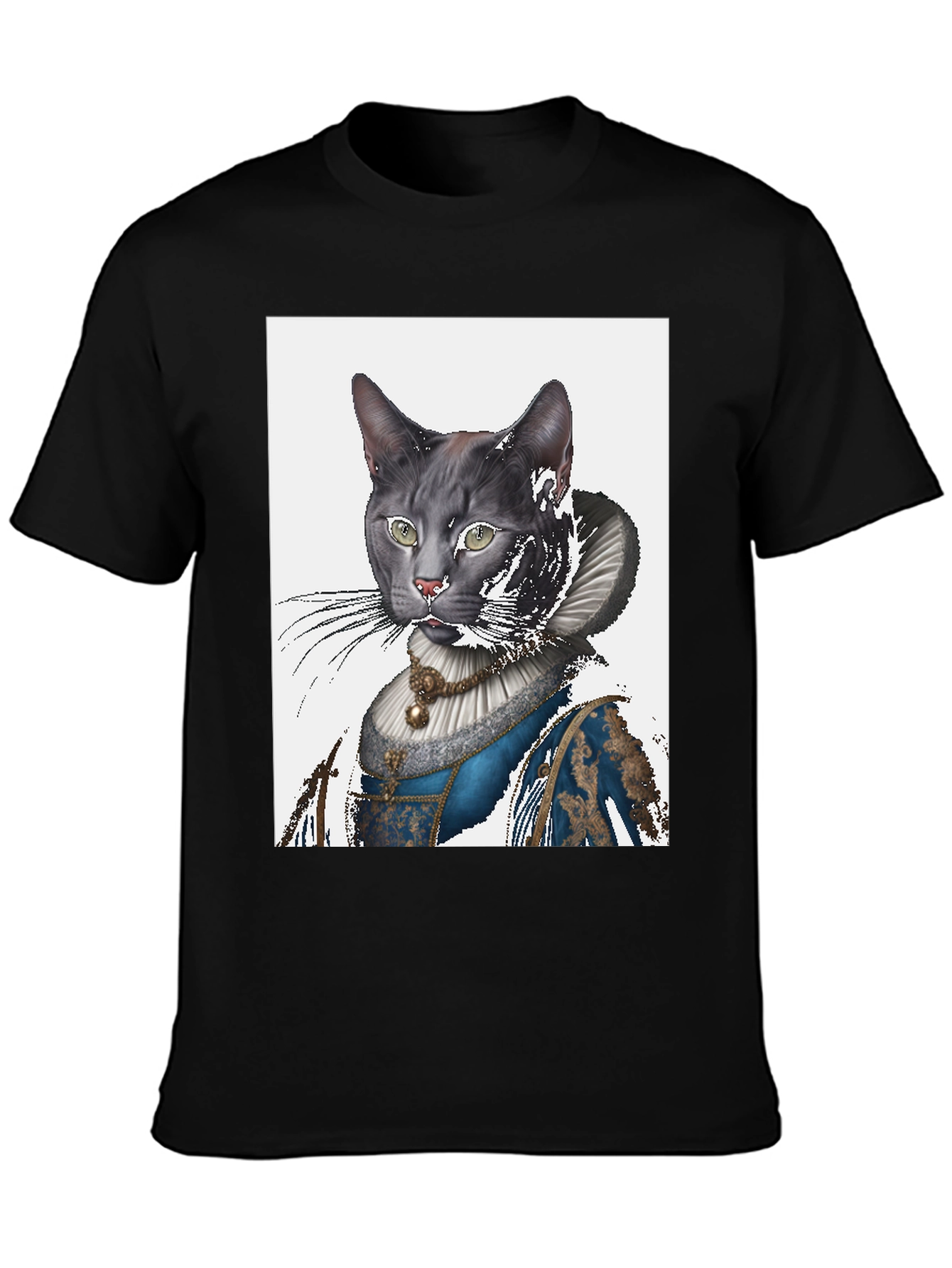 Cat Renaissance Portrait T-Shirt - Unique Graphic Tee