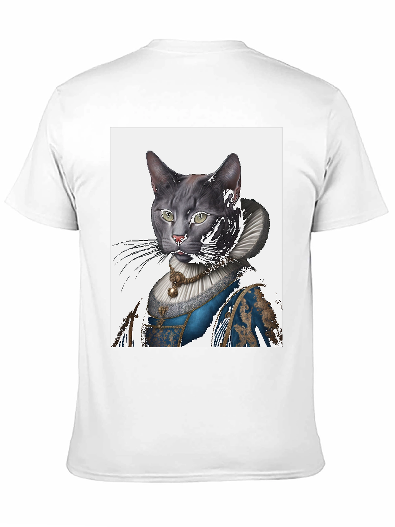 Cat Renaissance Portrait T-Shirt - Unique Graphic Tee