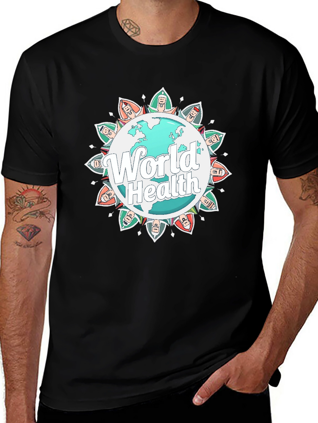World Health Graphic Tee - Unisex Black T-Shirt