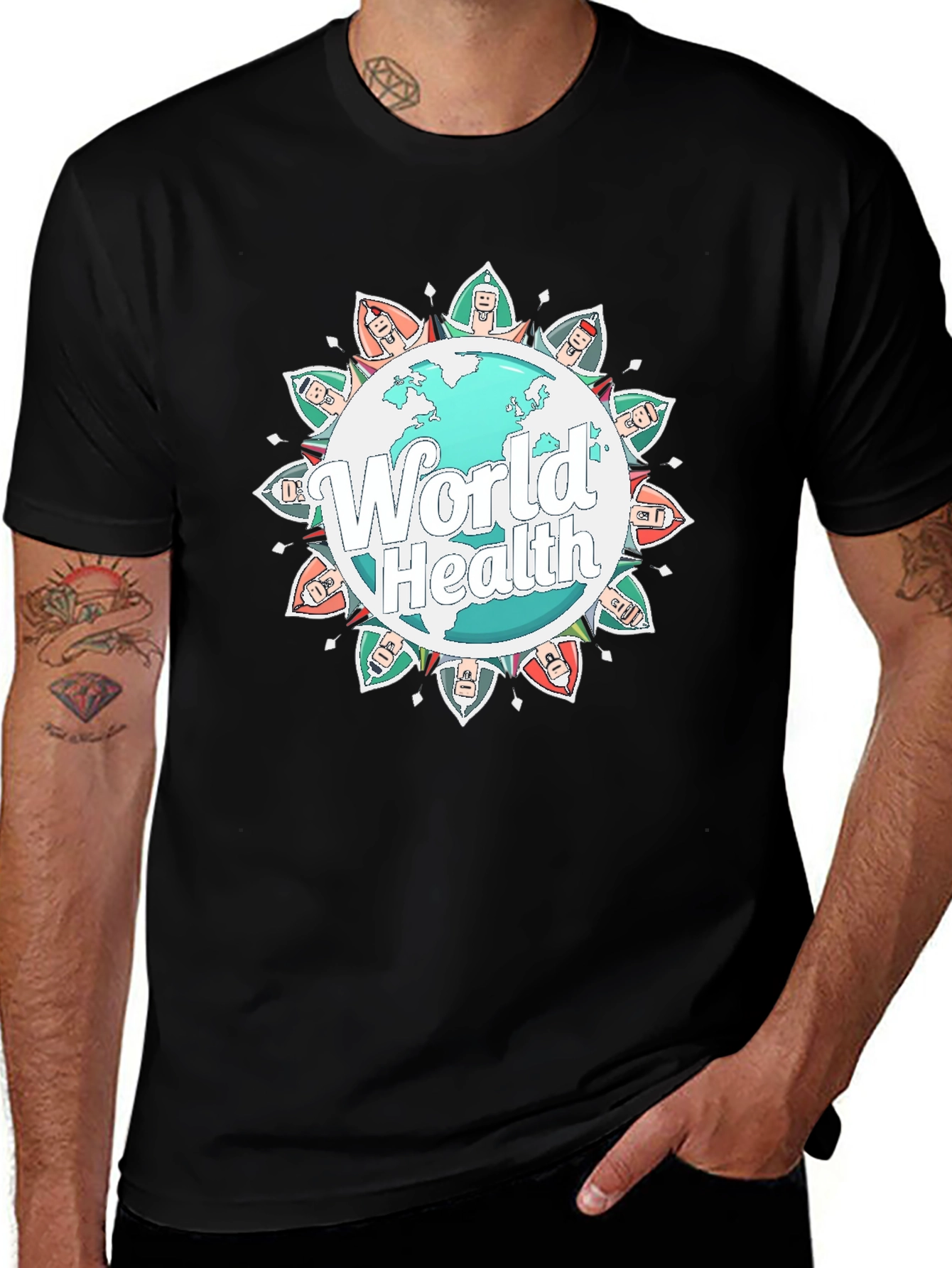 World Health Graphic Tee - Unisex Black T-Shirt