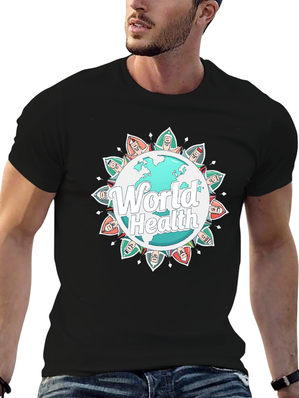 World Health Graphic Tee - Unisex Black T-Shirt