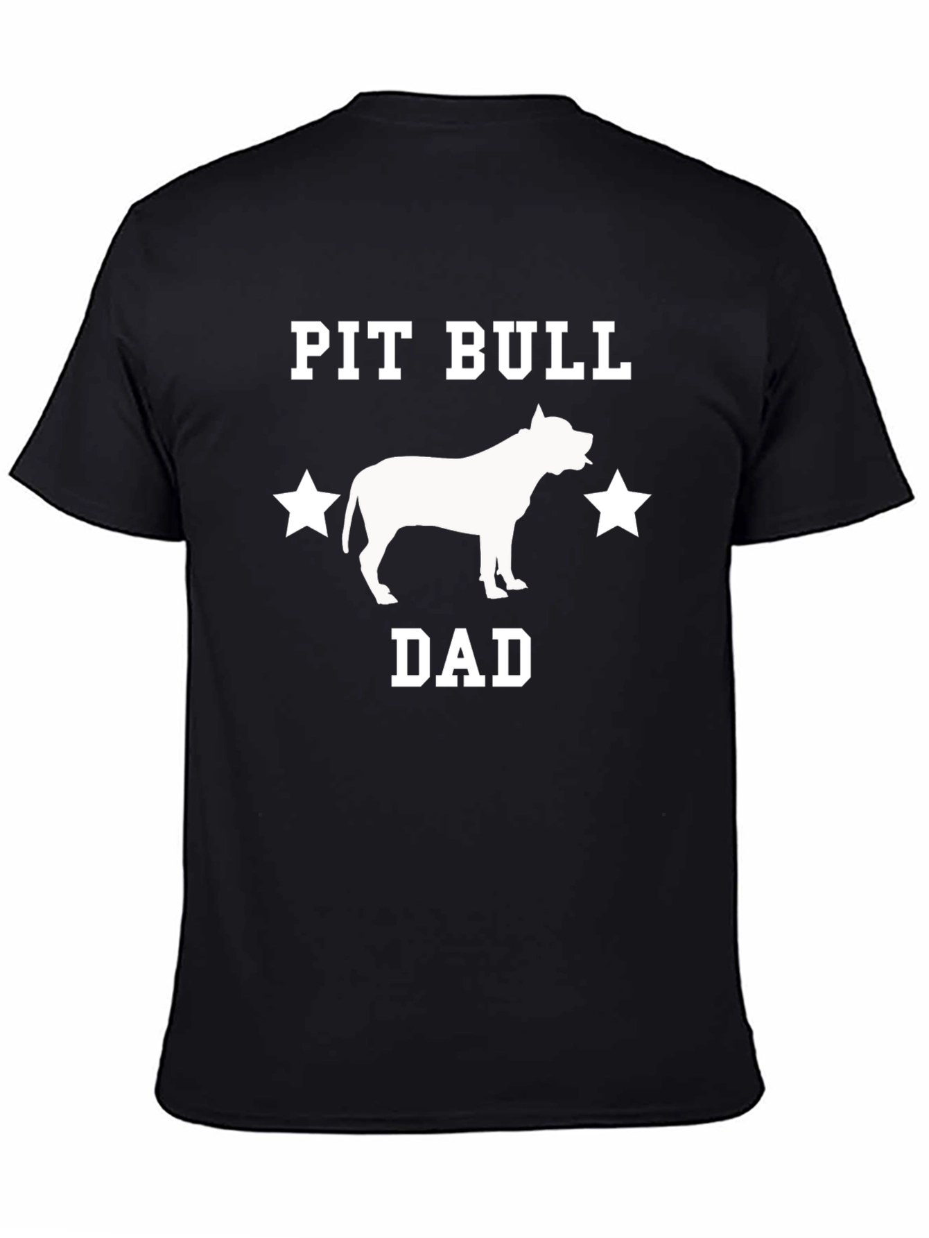 Pit Bull Dad Graphic T-Shirt - Mens Black Tee