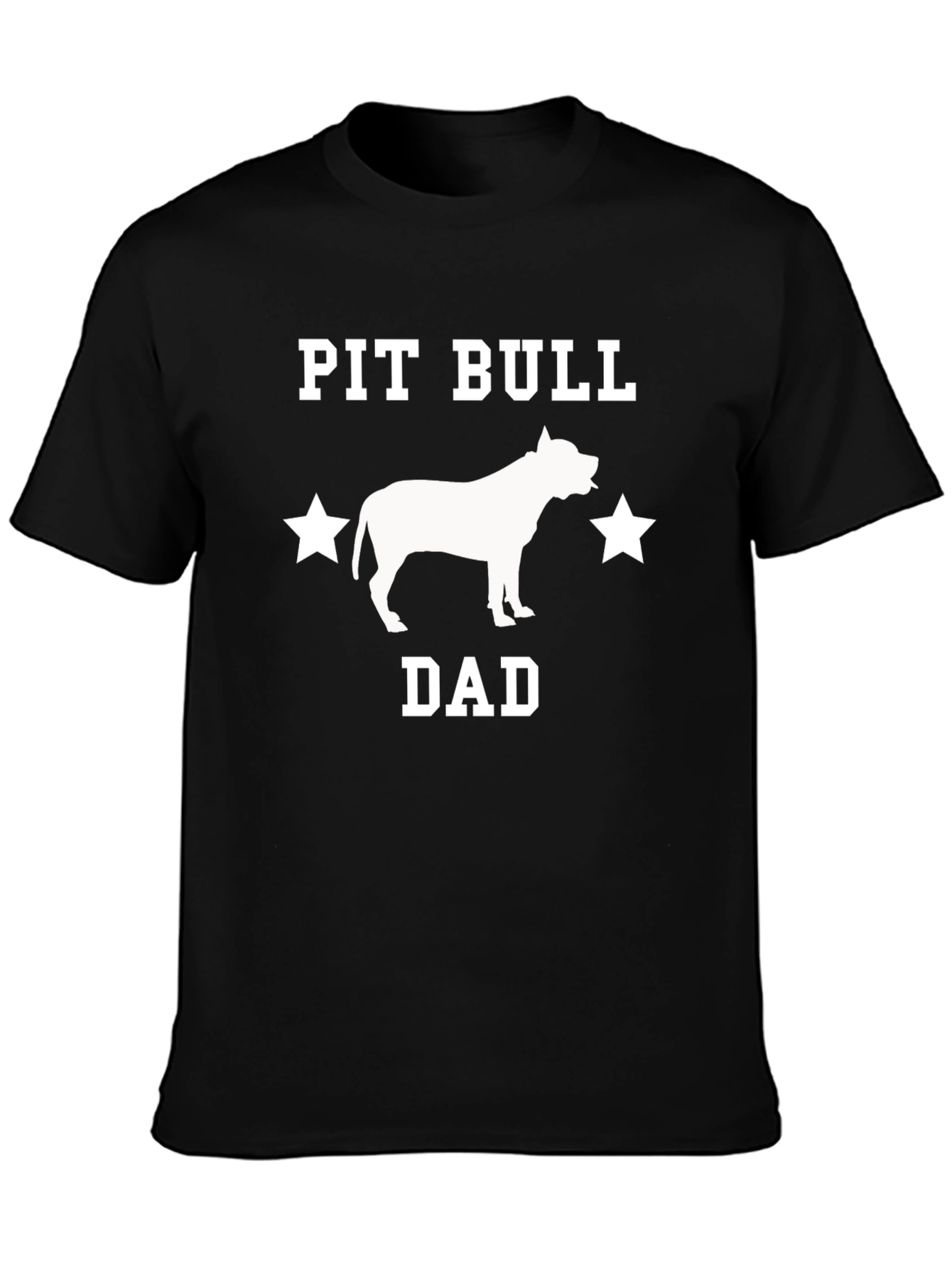 Pit Bull Dad Graphic T-Shirt - Mens Black Tee