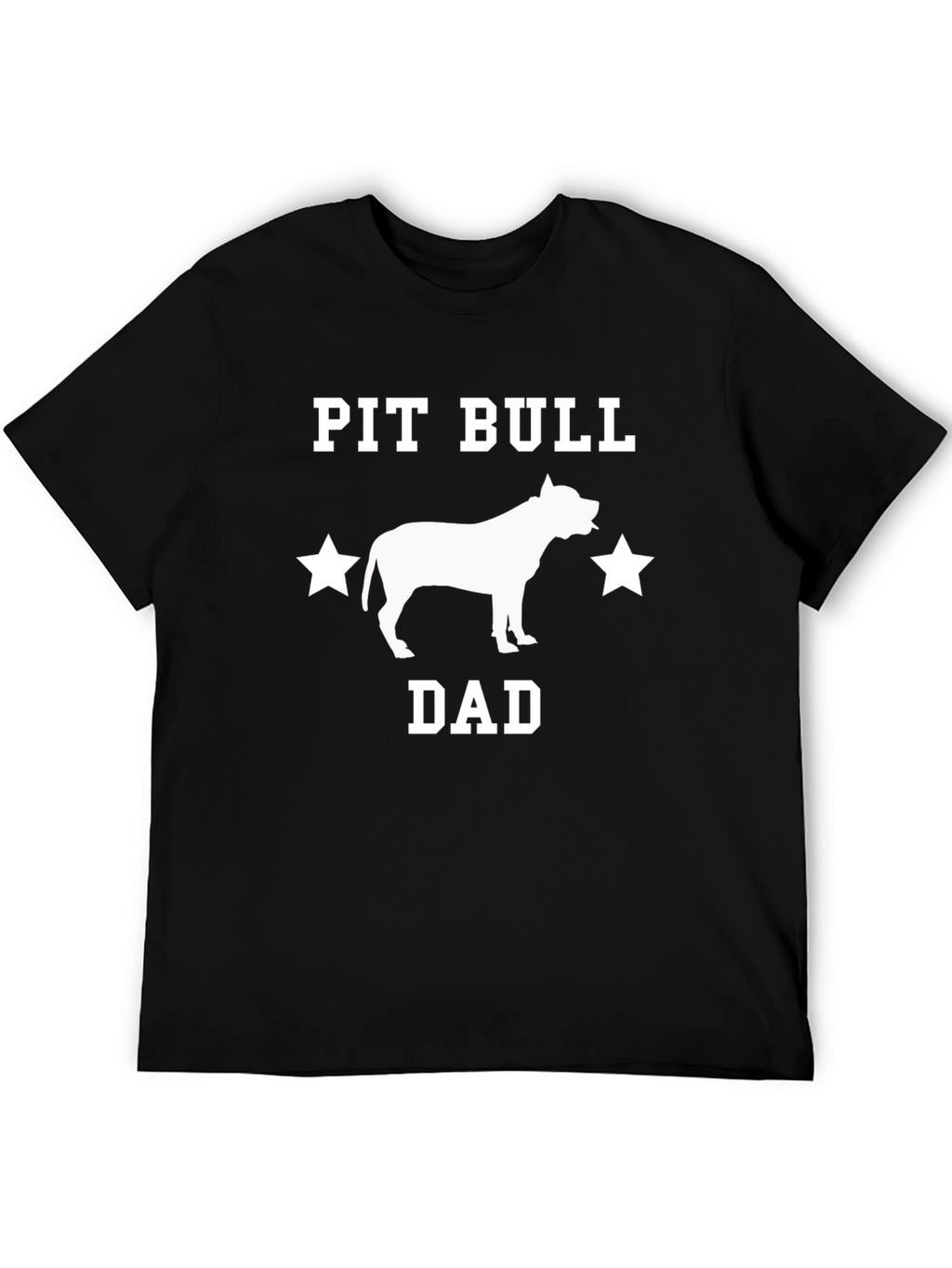 Pit Bull Dad Graphic T-Shirt - Mens Black Tee
