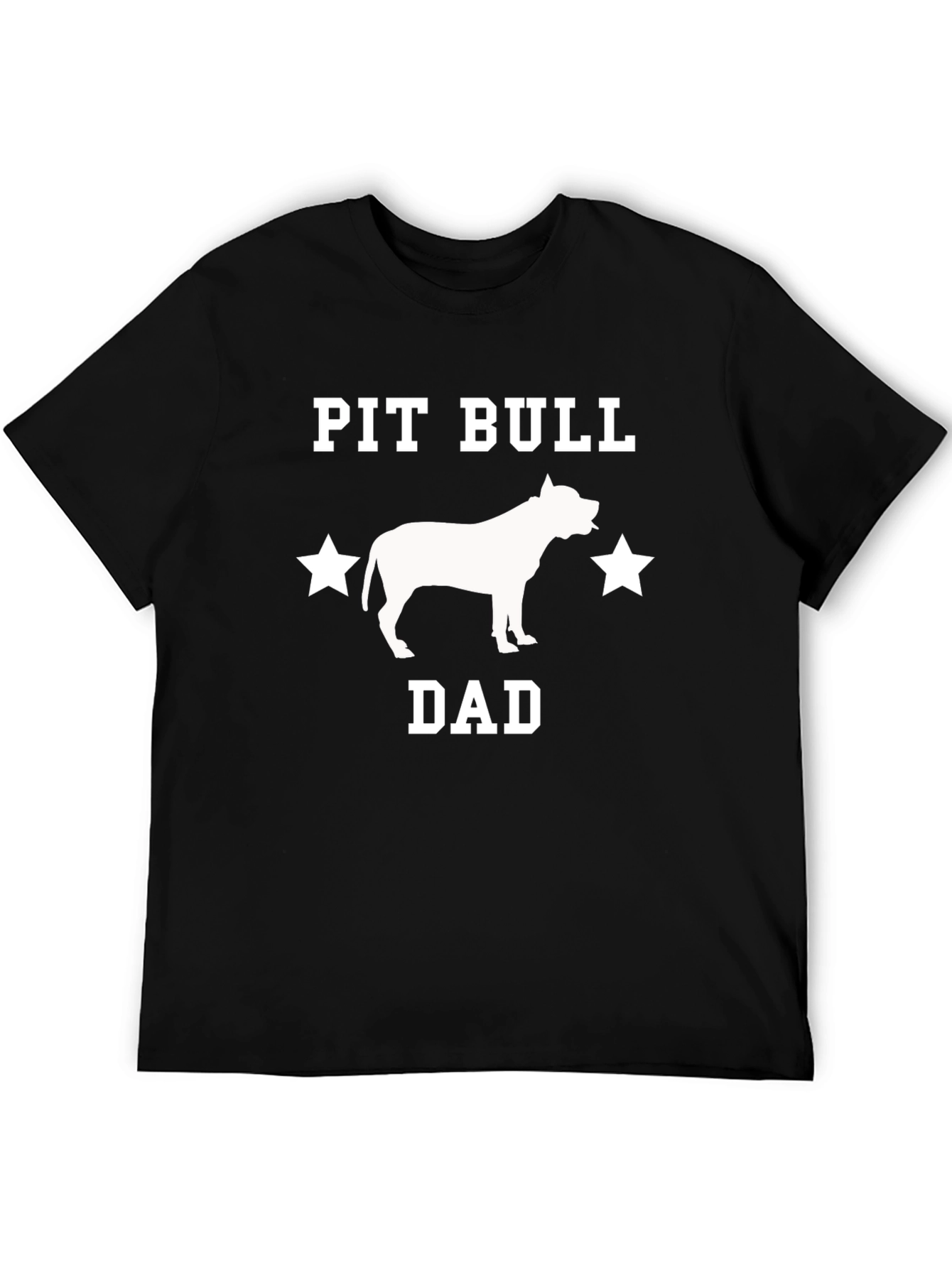 Pit Bull Dad Graphic T-Shirt - Mens Black Tee