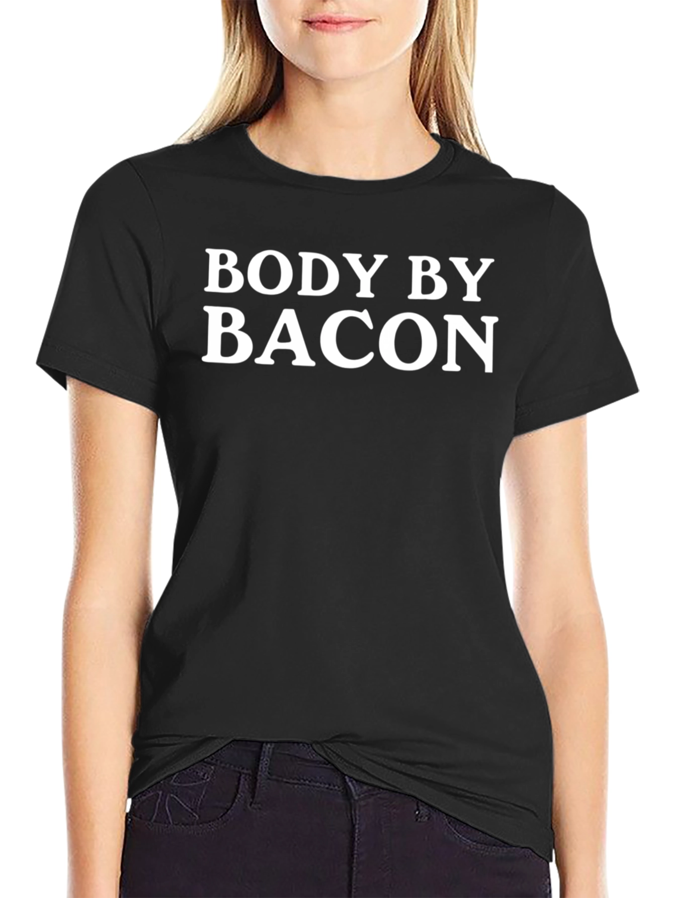 Body By Bacon Graphic Tee - Funny Foodie T-Shirt