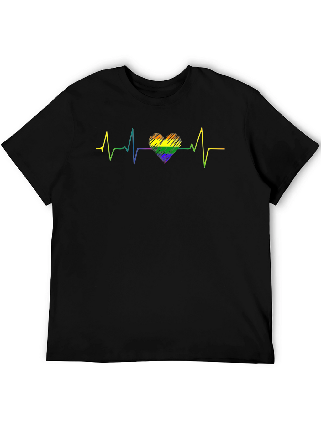 Pride Heartbeat T-Shirt - Black